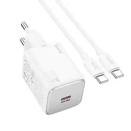 Адаптер сетевой Hoco Mighty single port charger N40 (Type-C to Type-C set) |