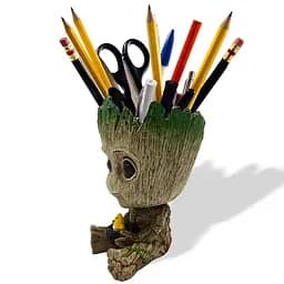 Горщик для вазонів та канцелярії Грут Groot G9 Малюк з пташеням + кругла підставка - мініатюра 8