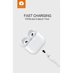 Бездротові навушники WUW-R184, BT5.0, TWS, 25mAh, 200mAh, 4h, white - мініатюра 3