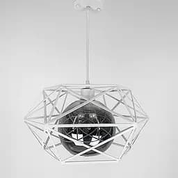 Люстра в білому корпусі з плафоном янтар або графіт Line.F Колір плафона Графітовий