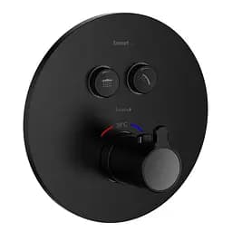 Термостат скрытого монтажа на 2 потребителя Imprese Smart click black matt ZMK101901238, Черный матовый