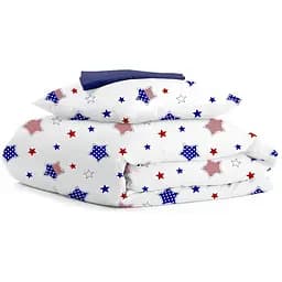 Комплект постільної білизни Cosas Star america dark blue Підлітковий синій (StarAmerica_El90-DBlue_155)