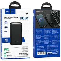 Додаткова батарея Hoco Q1 (10000mAh) Black - мініатюра 2