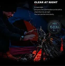 Тактичний військовий годинник North Edge ALPS Carbon Fibre чоловічий сірий - мініатюра 7