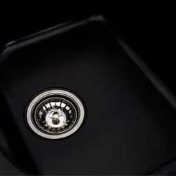 Кухонна мийка Platinum 7950 Equatoria гранітна глянцева з кріпленням 79x50 см чорний металік (000035801) - мініатюра 3
