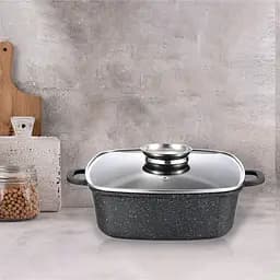 Каструля квадратна Gusto покриття MARBLE 2.8 л сіра (146304) - мініатюра 2