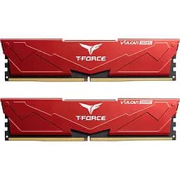 Модуль пам'яті Team DDR5 32Gb (2x16) T-Force Vulcan 6400MHz Red (FLRD532G6400HC40BDC01)