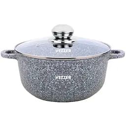 Кастрюля Vezzer с крышкой 20 см 2.5 л серая (VZ8041)