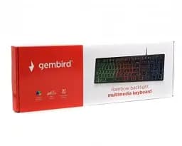 Клавіатура Gembird KB-UML-01-UA, Black, USB, 3-х кольорове підсвічування в стилі "райдуга", українська розкладка, 1.45 м - мініатюра 3