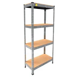 Металевий стелаж Emby Light Series (розмір 1500х600x450мм) 4 полиці ДСП до 100кг Оцинкований