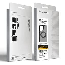 Противоударный чехол-панель для Samsung Galaxy S26 Ultra 5G, Unit Stand2, черный, силикон + поликарбонат, защита всего корпуса, с подставкой, поддержка магнитных держателей и беспроводной зарядки (MagSafe), ArmorStandart (ARM88868) - мініатюра 6