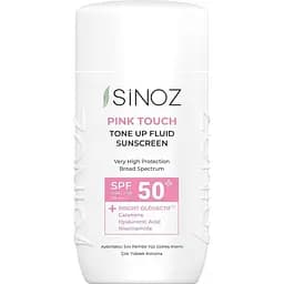 Флюїд для обличчя Sinoz Pink Touch Tone Up Correcting SPF50+ для вирівнювання тону 50 мл