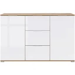Комод у вітальню ВМК Злата KOM2D3S Дуб тахо/Білий матовий (GRB-1516)