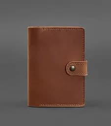 Кожаная обложка для паспорта 3.0 светло-коричневая Crazy Horse