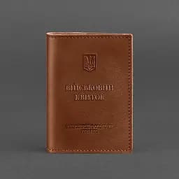 Шкіряна обкладинка для військового квитка (під військово-обліковий документ) 7.4 А5 світло-коричнева - мініатюра 6