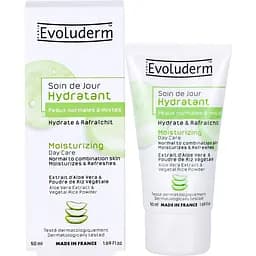 Крем Evoluderm для нормальної та комбінованої шкіри обличчя зволожуючий 50 мл