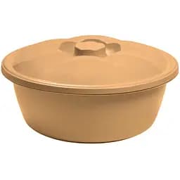 Миска Stars Plast круглая с крышкой 7 л бежевая (94033/беж)