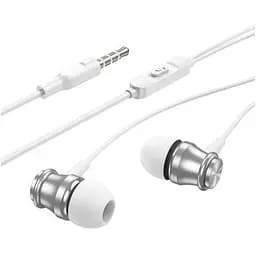Навушники Borofone Platinum металеві універсальні earphones with microphone BM75 білі - мініатюра 4