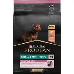 Сухий корм для цуценят дрібних порід із чутливою шкірою Purina Pro Plan Puppy Small&Mini, з лососем, 3 кг - мініатюра 2