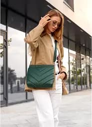 Сумка женская Sambag Rose зеленая 27 х 25 х 5 см (94380007)