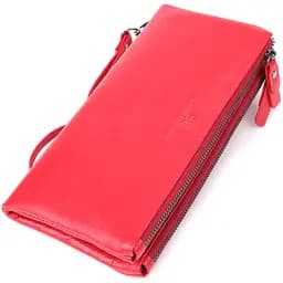 Жіночий шкіряний гаманець на три відділення ST Leather 20.5х10.5х3 см acs0029669