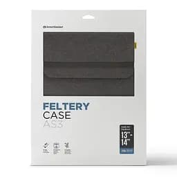 Чохол-конверт для ноутбука MacBook 13–14 , чорний, Feltery Case AS3, повстяний, горизонтальний, захисний, із захистом від подряпин, на гумці, універсальний, ArmorStandart (ARM70772) - мініатюра 2