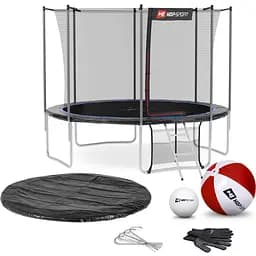 Батут Hop-Sport 10ft (305см) чорно-синій з внутрішньою сіткою (4 ноги) - мініатюра 9