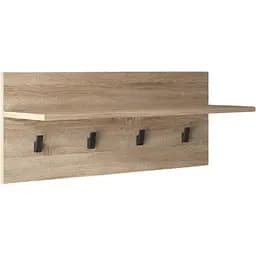 Вішалка настінна VAYS для одягу на 4 гачки з полицею M-46 дуб сонома
