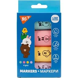 Маркер текстовий Yes Line Friends в наборі 4 шт. (390711) - мініатюра 3