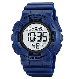 Чоловічий наручний спортивний годинник Skmei 2081 Синій з білим