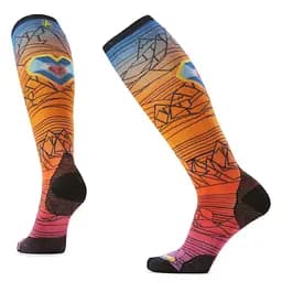 Носки мужские Smartwool Ski Zero Cushion Geo Peaks Print OTC 42-45 Чорний-Помаранчевий