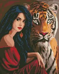 Набор с алмазной мозаикой Власть красоты AMO7808 с АВ стразами, 40x50 см