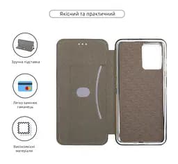 Чехол-книжка для Oscal C30 Pro, G-Case, черный, кожаный чехол-книжка из экокожи (PU) и TPU, с магнитом, с подставкой и вместительным кардхолдером, противоударный, защита всего корпуса, ArmorStandart (ARM69505) - мініатюра 3