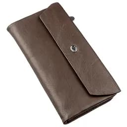 Практичний жіночий гаманець-клатч ST Leather 18841 коричневий