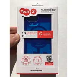 Оригінальний протиударний чохол Tech21 Evo Check MagSafe Blue для iPhone 13/14 (T21-9818) - мініатюра 9