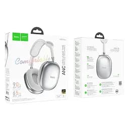 Бездротові навушники Hoco W55 Plus, накладні, ANC, BT5.4, AUX, 800mAh, 90h, Silver - мініатюра 5