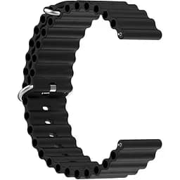 Ремінець для Samsung Galaxy Watch 5 44mm - чорний ширина кріплення 20мм силікон Watchbands Hump (W22-2WB91937766)