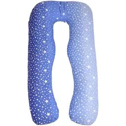 Подушка для вагітних та відпочинку MirSon U-подібна №5033 Color Line Milky Way 140х75х20 см блакитна (2200010969948)