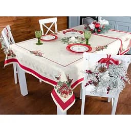 Скатертина Lefard Home Textile Corona Natale гобеленова 180х140 см (716-183) - мініатюра 4
