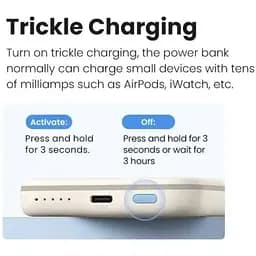 Акумулятор портативний Ugreen PB560 5000mAh MIni Magnetic Wireless 15W бежевий PB560 - мініатюра 2