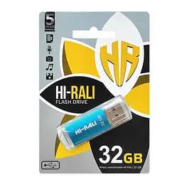 Флеш-накопичувач USB 32GB Hi-Rali Rocket Series Blue (HI-32GBVCBL) - мініатюра 3