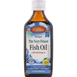 Норвежський риб’ячий жир Carlson The Very Finest Fish Oil Lemon смак лимона 200 мл