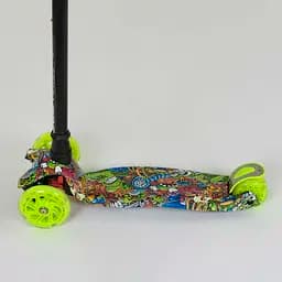 Самокат дитячий Best Scooter 59х17х26 см Салатово-чорний 000231510 - мініатюра 3