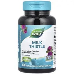 Екстракт насіння розторопші Nature's Way Milk Thistle, 120 вегакапсул для підтримки печінки