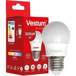 Светодиодная лампа Vestum G45 4W 4100K 220V E27 1-VS-1205