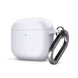 Силіконовий чохол для навушників Apple AirPods 3, Hang Case, білий, ультратонкий захисний кейс товщиною 2 мм, захист від подряпин, пилу та ударів, компактний, з карабіном для кріплення, ArmorStandart (ARM60324)