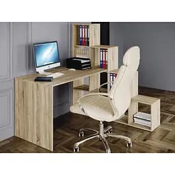 Стіл комп'ютерний Moreli зі стелажем Id8240 Дуб сонома (id27-0000-82-40-sonoma)