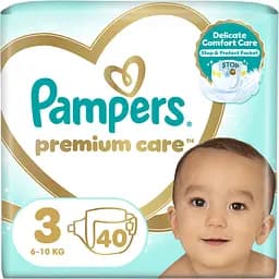 Подгузники Pampers Premium Care 3 (6-10 кг) 40 шт.