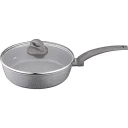 Сковорода глубокая Ardesto Gemini Gourmet Apulia с крышкой 26 см серая (AR2426GGL)