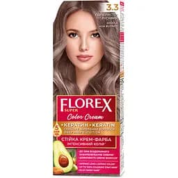 Стойкая крем-краска для волос Florex Super 3.3 Пепелисто-русый